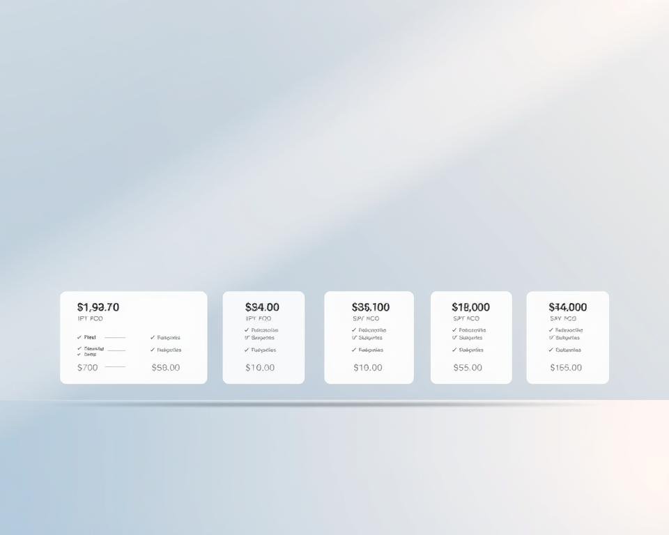 A modern, sleek illustration depicting various subscription pricing options for an IPTV service. The foreground features a clean, minimalist design with several rectangular tiles showcasing different subscription tiers and their corresponding prices. The middle ground includes subtle data visualizations, such as line graphs or charts, highlighting the value and savings of each plan. The background has a muted, gradient-based color scheme, providing a serene and professional ambiance. Subtle lighting from the top left casts a soft, directional glow, emphasizing the clean lines and attention to detail. The overall composition conveys a sense of clarity, accessibility, and the benefits of the IPTV service's subscription options. A modern, sleek illustration depicting various subscription pricing options for an IPTV service. The foreground features a clean, minimalist design with several rectangular tiles showcasing different subscription tiers and their corresponding prices. The middle ground includes subtle data visualizations, such as line graphs or charts, highlighting the value and savings of each plan. The background has a muted, gradient-based color scheme, providing a serene and professional ambiance. Subtle lighting from the top left casts a soft, directional glow, emphasizing the clean lines and attention to detail. The overall composition conveys a sense of clarity, accessibility, and the benefits of the IPTV service's subscription options.